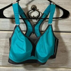 Anita Active Extreme Control Sports Bra Teal 34D High Impact Support